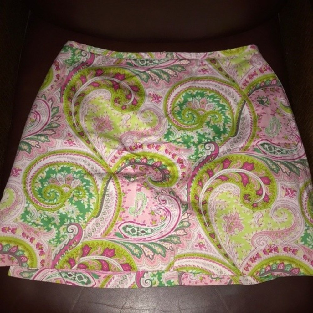Larry Levine Stretch Paisley Skort